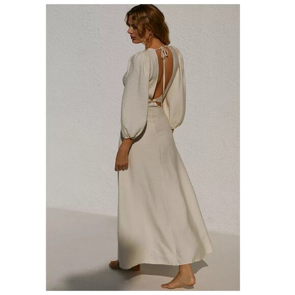 BOAMAR Bianca Balloon Sleeve Cutout Cover-Up Maxi Dress Size XL - Picture 2 of 16